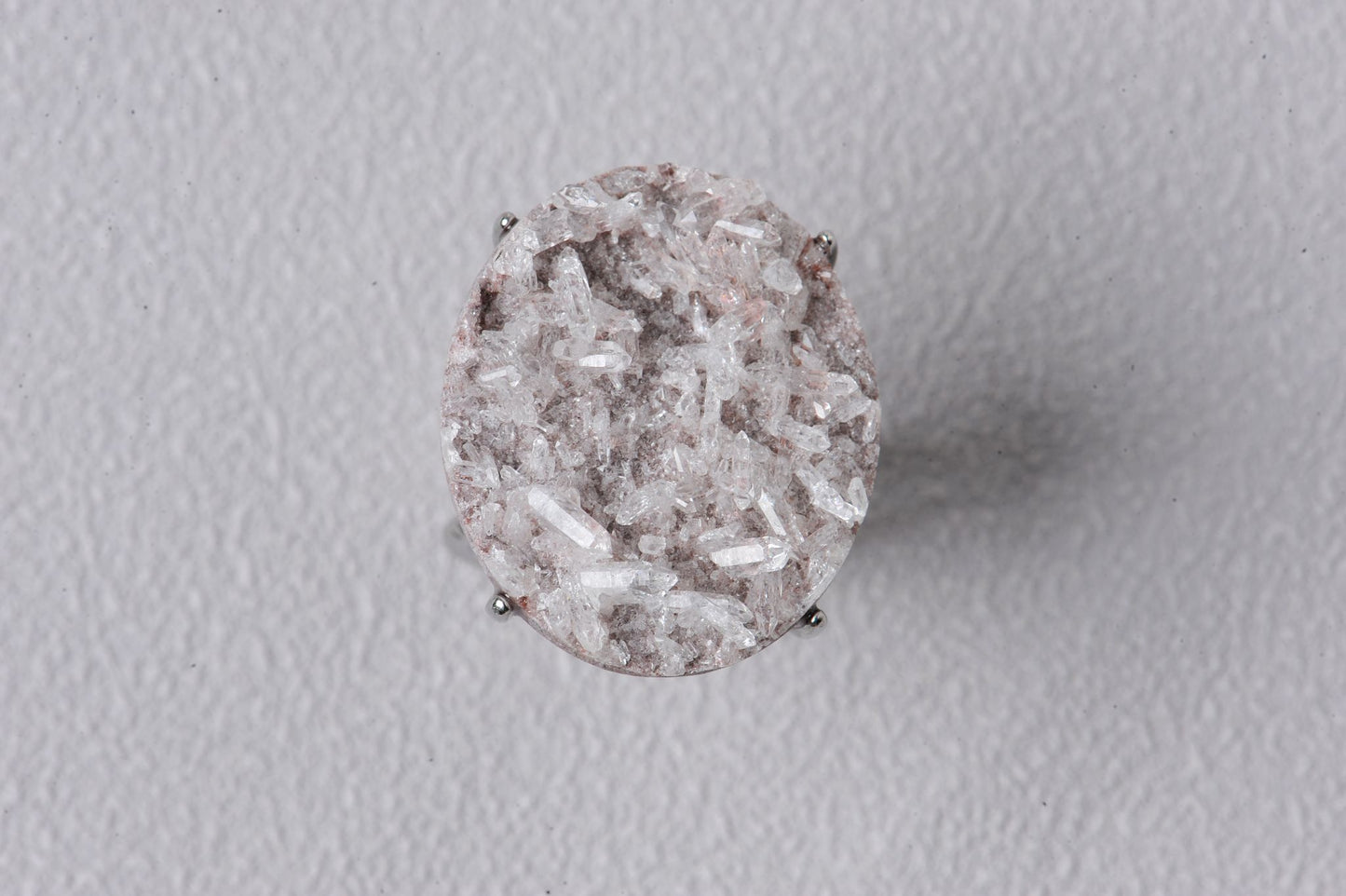 Ancient Memory Lemurian Quartz Cluster Ring