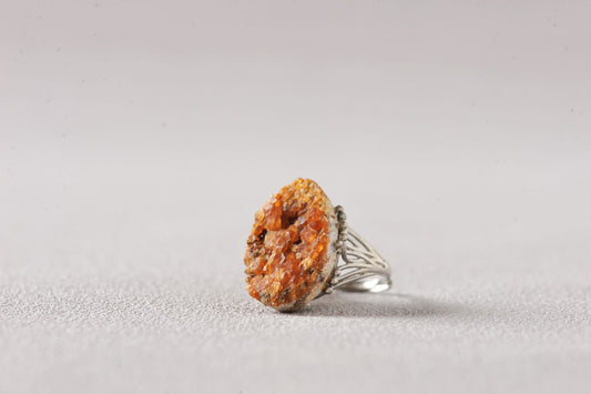 Prosperity Hessonite Garnet Mineral Ring