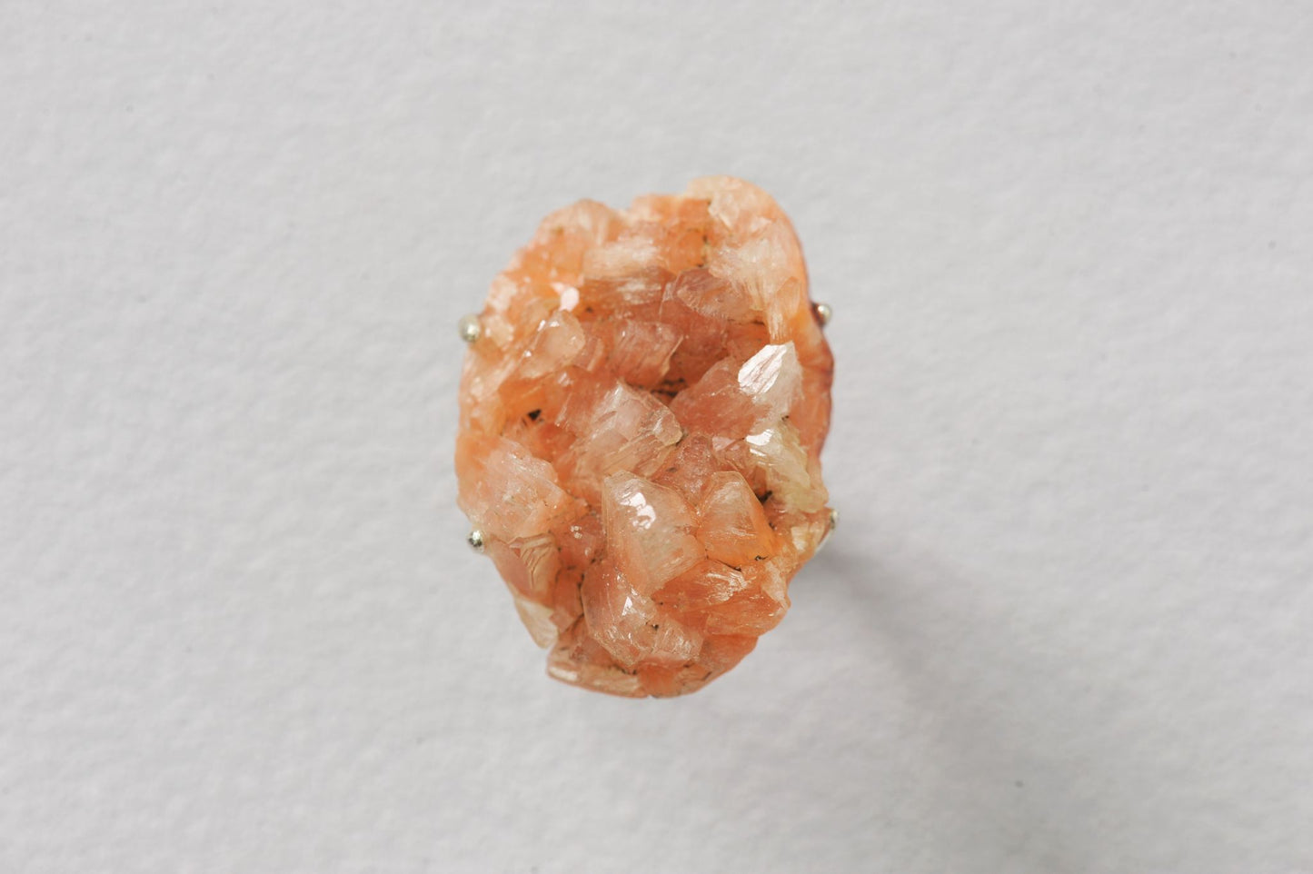 Golden-Sugar Druzy Heulandite Ring