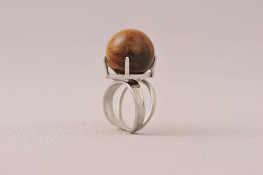 Soul Blueprint Activator Ring Tiger’s Eye Sphere Ring