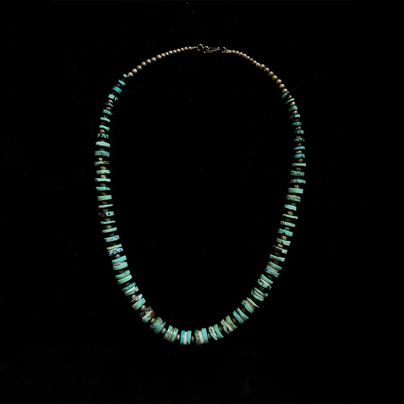 Turquoise Gradient Slice Necklace