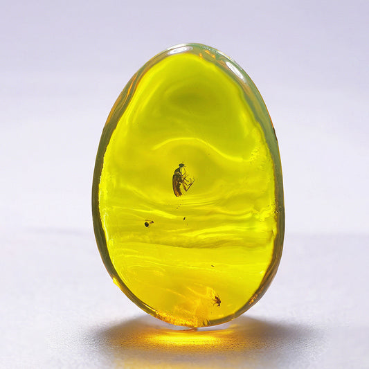 Burmese Amber with Red Fluorescent Insect Trapped for Million Years