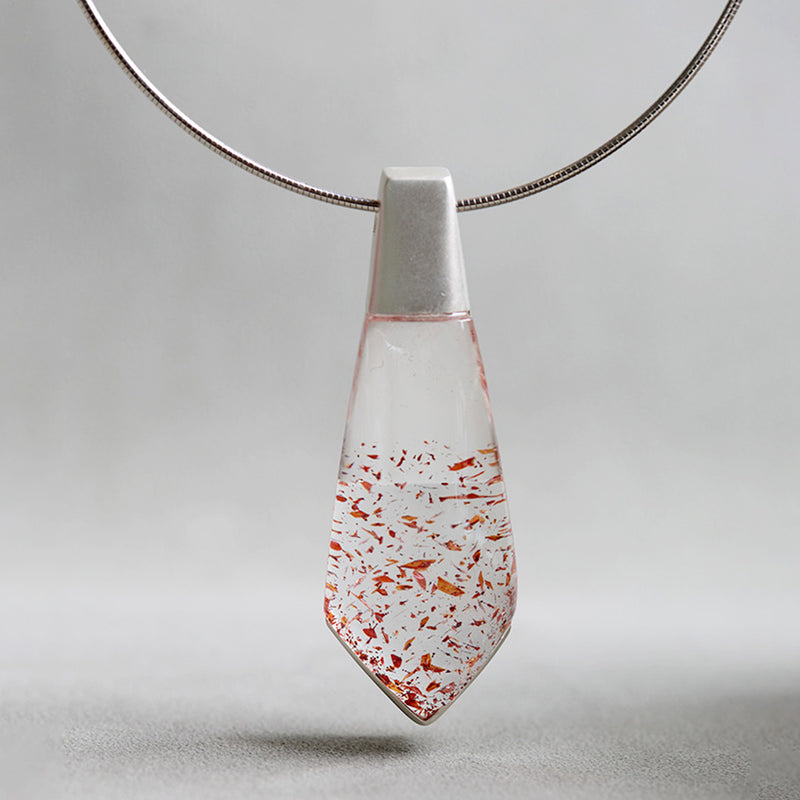 Eternal Flame Exclusive Clear Hematoid Quartz Pendant