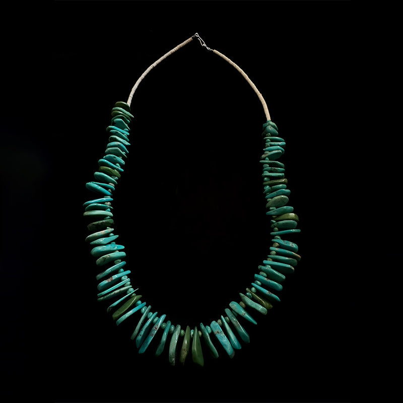 Navaho Inspired Turquoise Tears Necklace