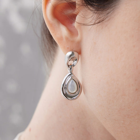 Mist Veil Lapis Lazuli Sterling Silver Elegant Earring