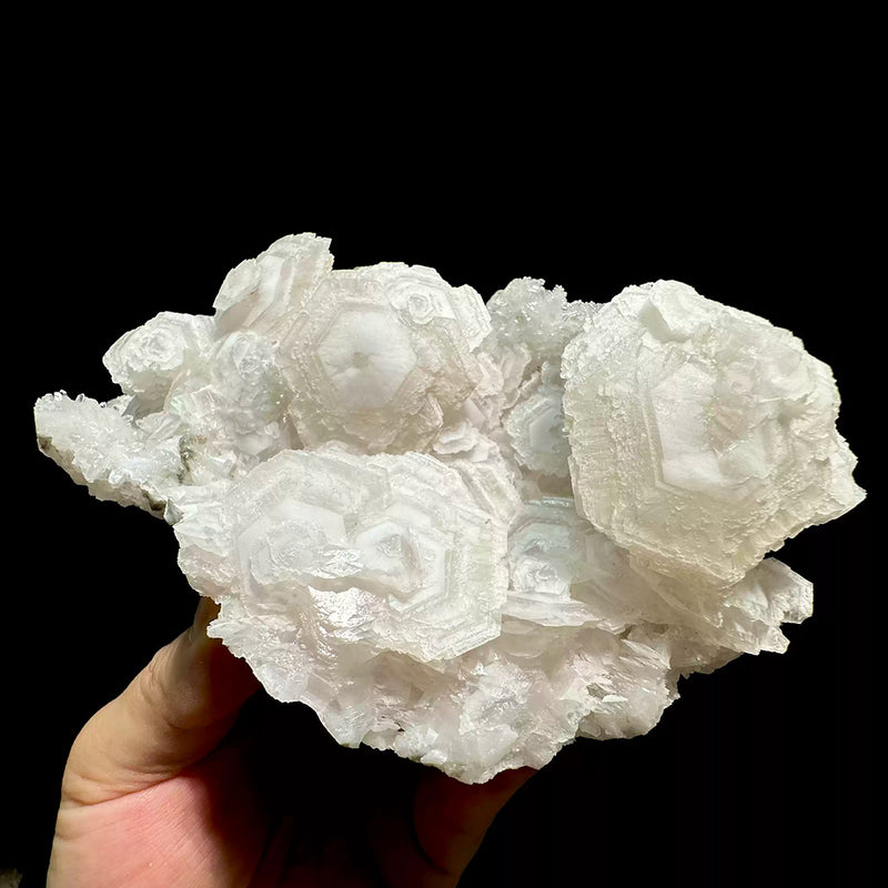 870g Hexagonal Shield Calcite Fluorite Crysta Mineral Specimen