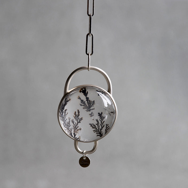 Life Strength Clear Hematoid Quartz Branching Pendant