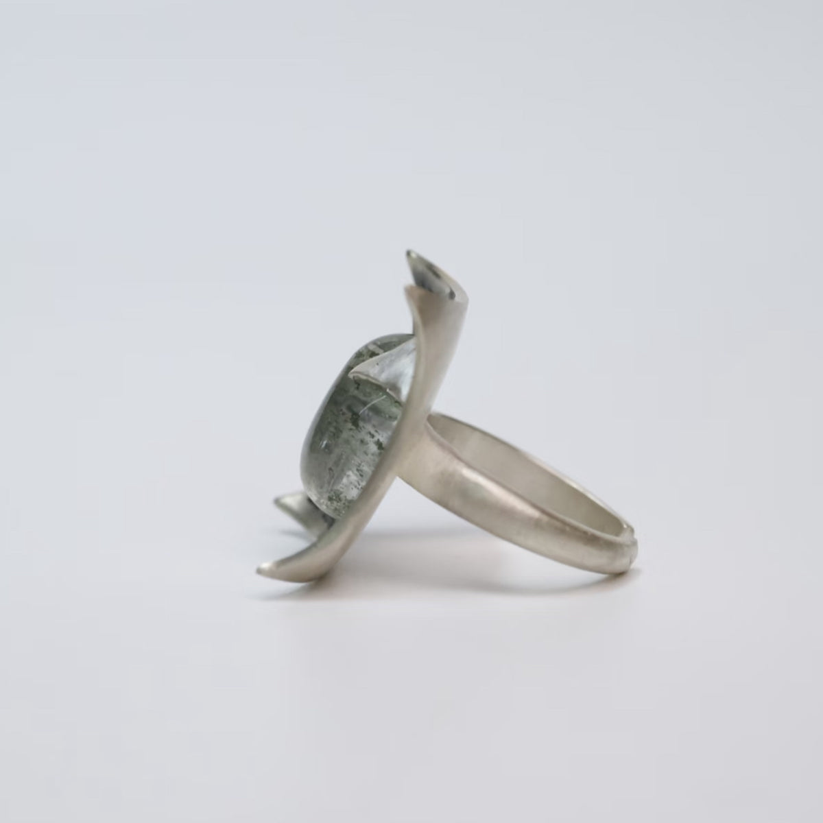 Letters of Love Custom Engraved Clear Quartz Ring for Your Precious Words