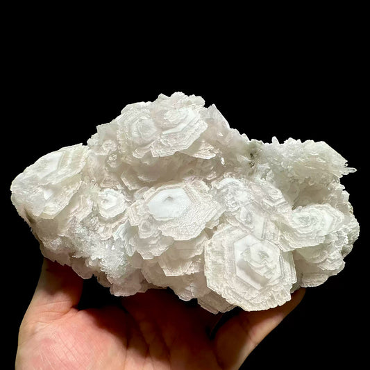 870g Hexagonal Shield Calcite Fluorite Crysta Mineral Specimen