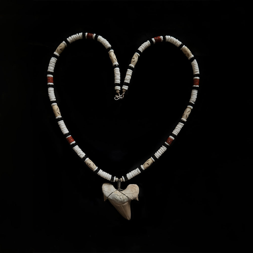 Fearless Charm Shark Tooth Beaded Necklace