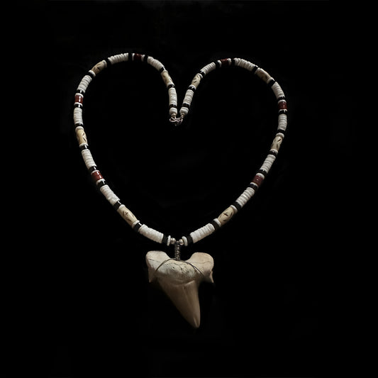 Fearless Charm Shark Tooth Beaded Necklace