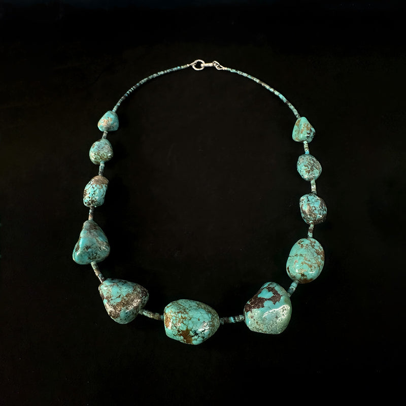 Gradient Raw One of a Kind Turquoise Necklace
