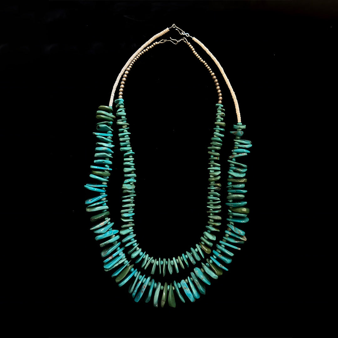 Navaho Inspired Turquoise Tears Necklace