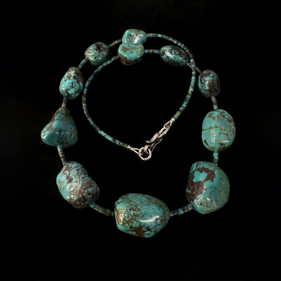 Gradient Raw One of a Kind Turquoise Necklace