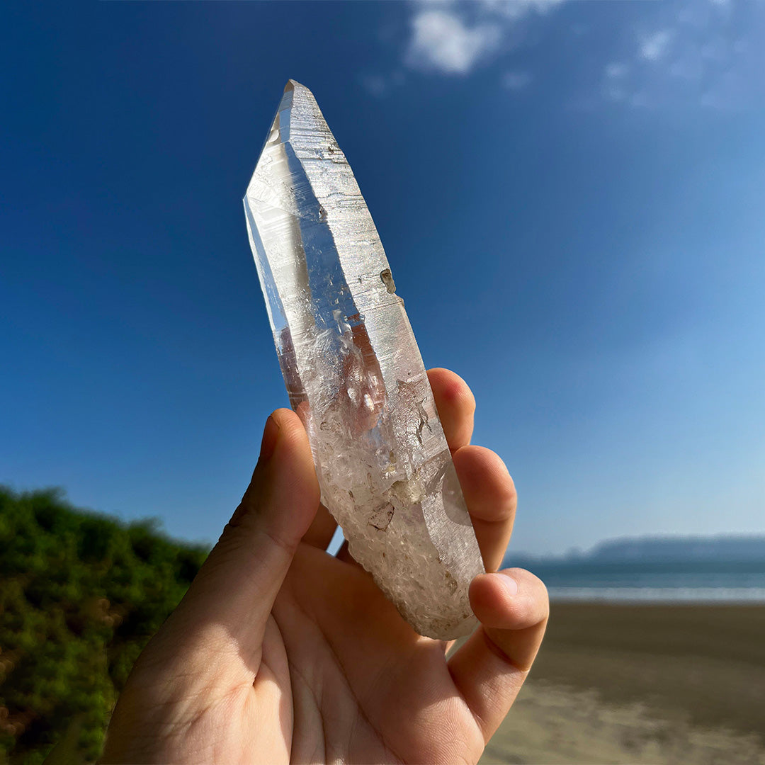 114g Lemurian Laser Quartz for Intuitive Clarity and Akashic Wisdom