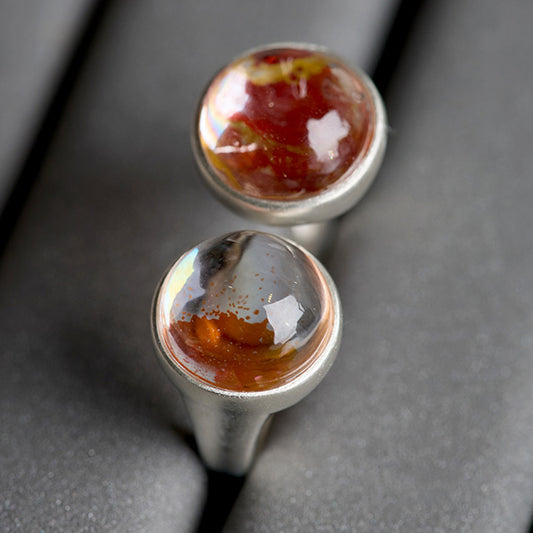 Luck bloom Natural Hematoid Quartz Ring