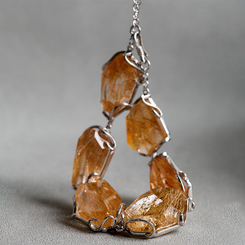 Abundance Stone Natural Rutilated Quartz Bracelet