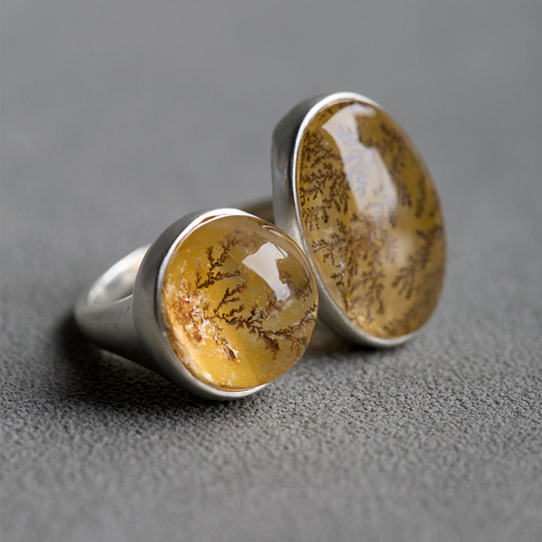 Guardian Forest Hematoid Quartz Branching Ring