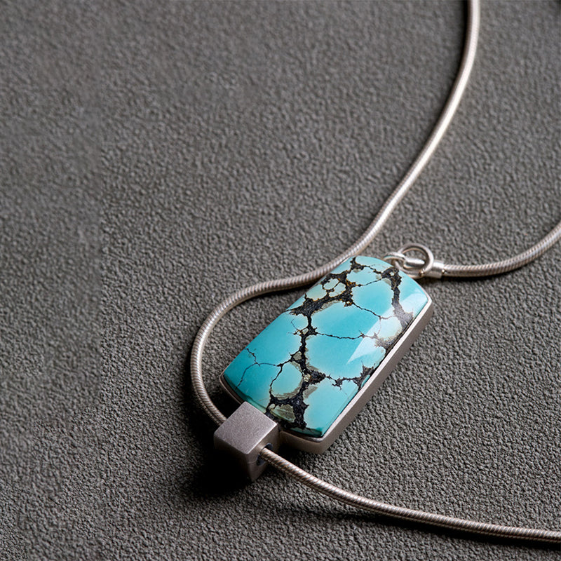 Good Fortune Natural Turquoise Adjustable Lariat Necklace