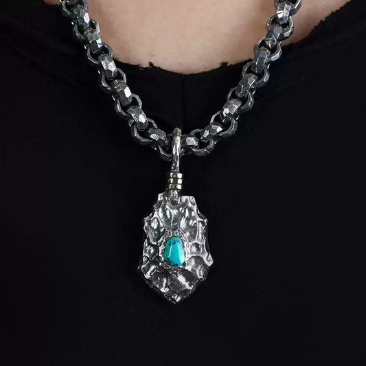 Liberated Handcrafted Turquoise Silver Pendant