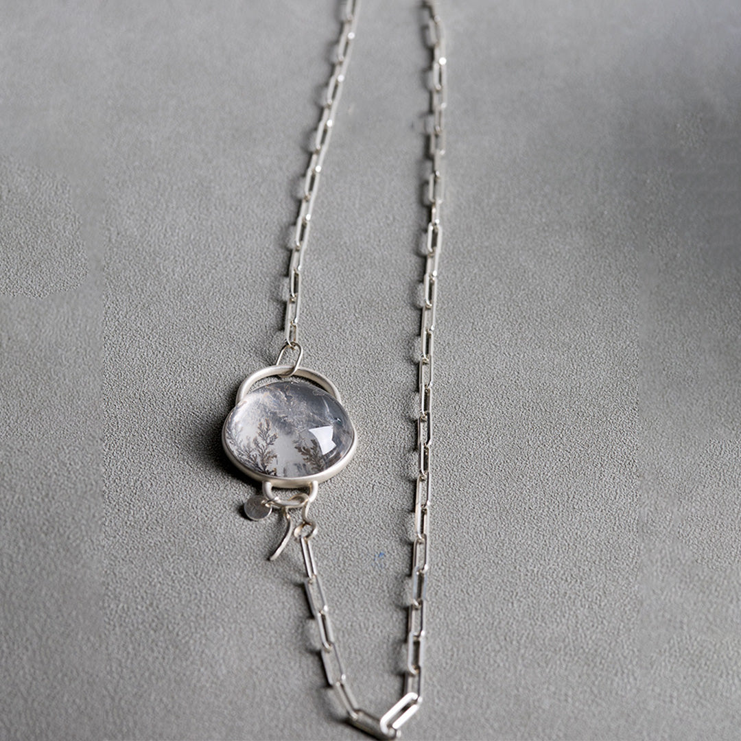 Life Strength Clear Hematoid Quartz Branching Pendant