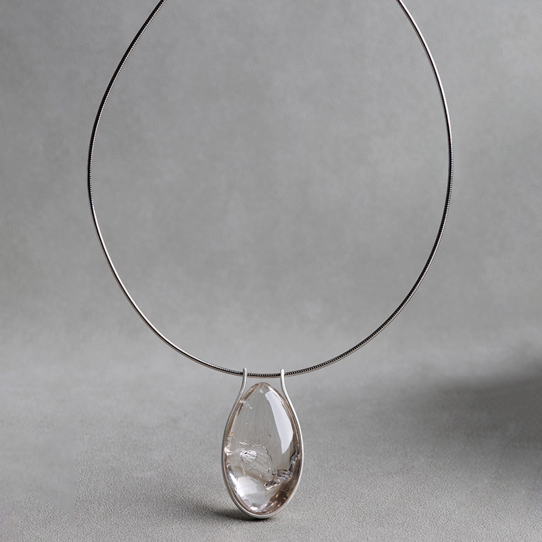 Ancient Flowing Enhydros Quart Pendant