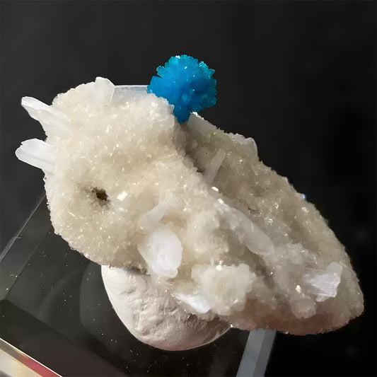 88g Celestial Blue Cavansite on Zeolite Mineral Specimen