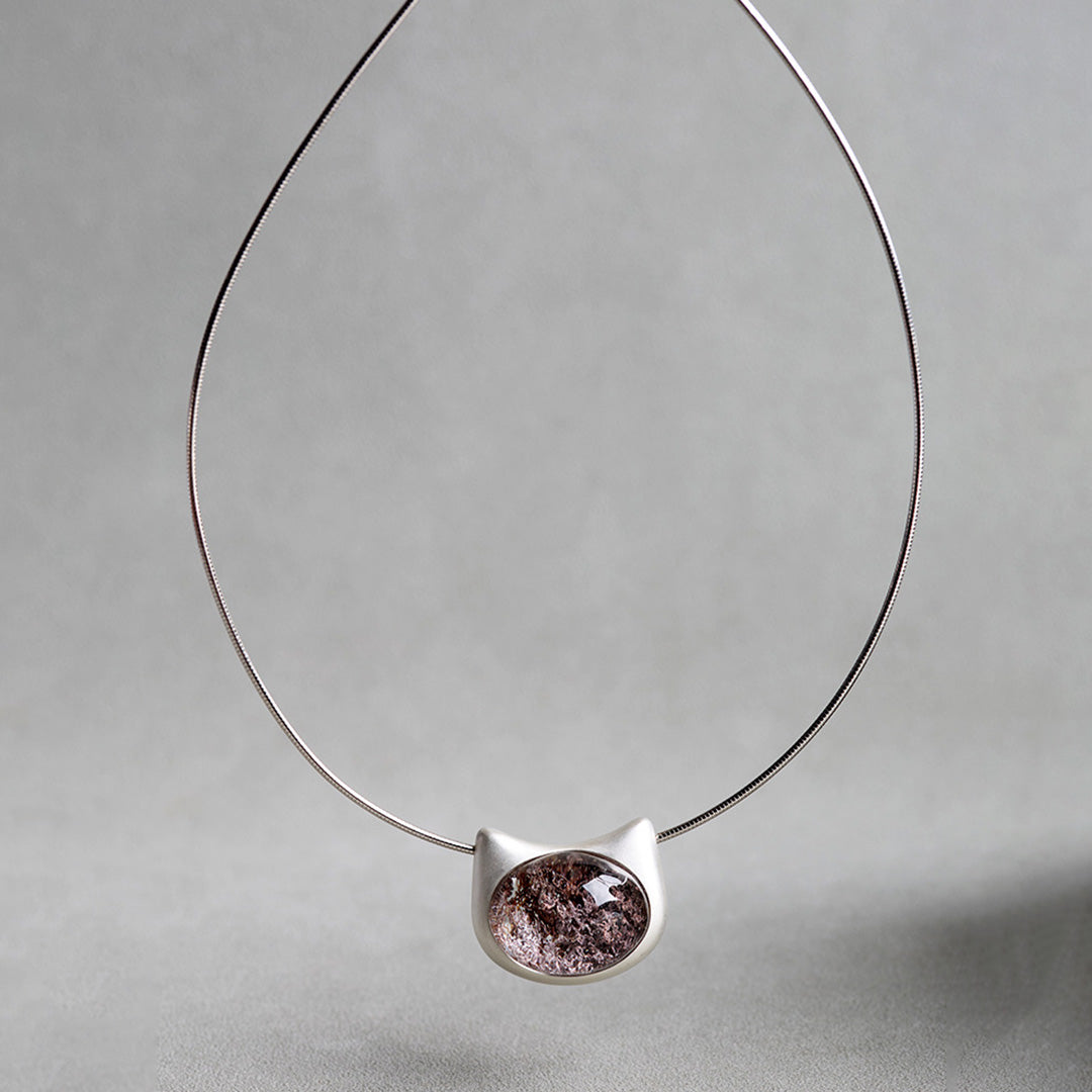 Silent Watcher Nature Phantom Quartz Pendant