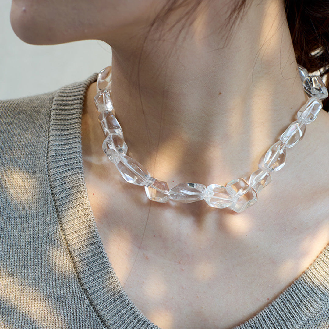 Revitalize Energy Clear Quartz Bead Necklace