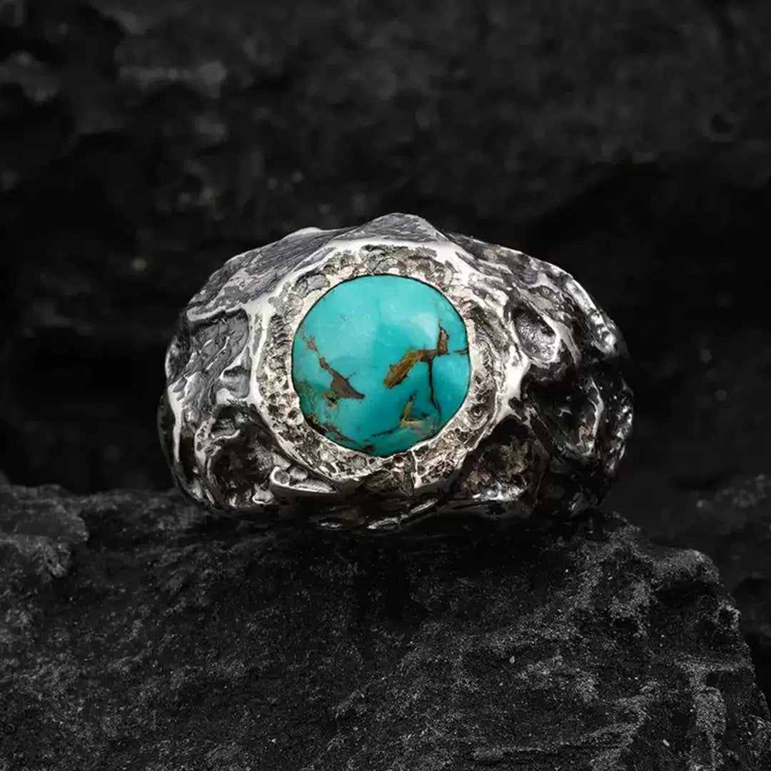 Energizing Vibes- Turquoise Adjustable Silver Ring