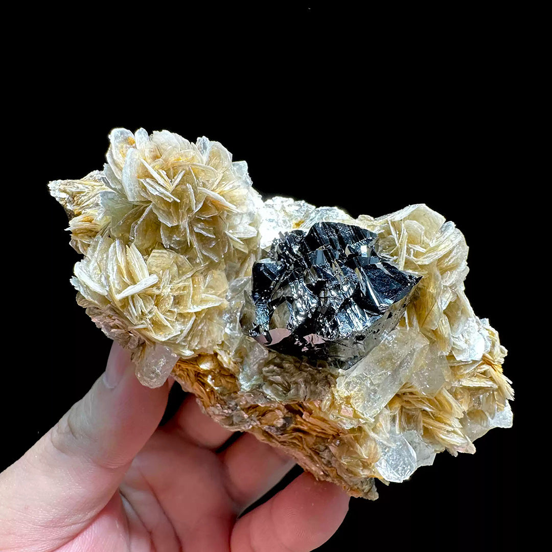 383g Cassiterite Aquamarine Mica Mineral Specimen