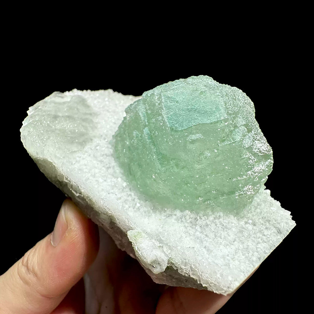 380g Large Green Fluorite Quartz Specimen