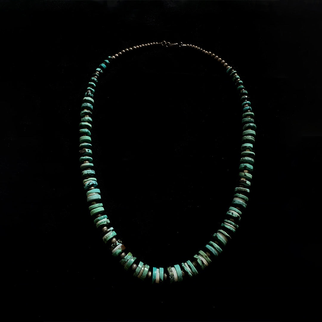 Turquoise Gradient Slice Necklace