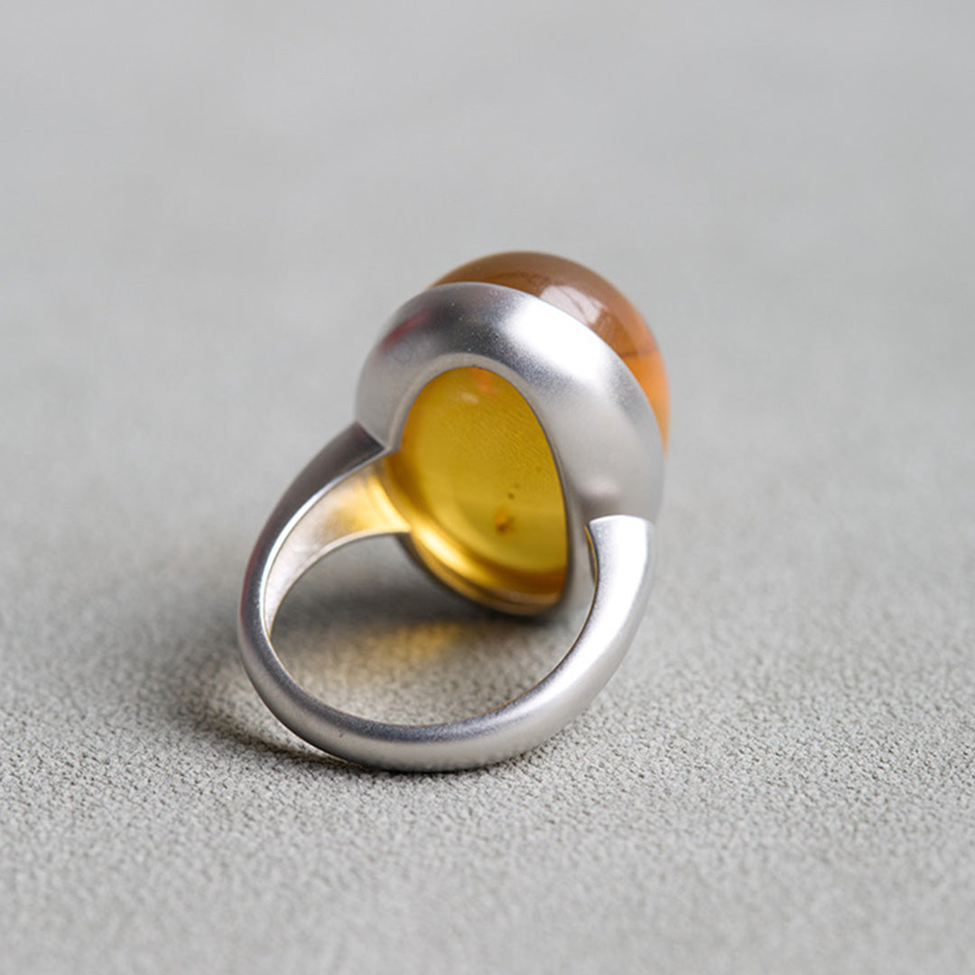 Timeless Treasure One of a Kind Fossil Amber Ring