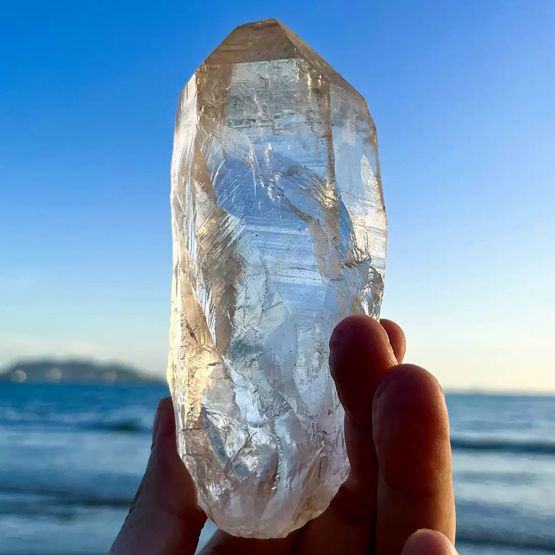 59g Himalayan Sacred Quartz Meditation Handheld Crystal Point