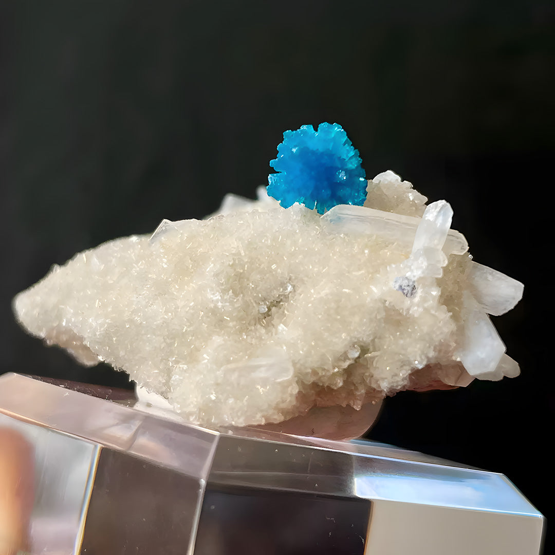 88g Celestial Blue Cavansite on Zeolite Mineral Specimen