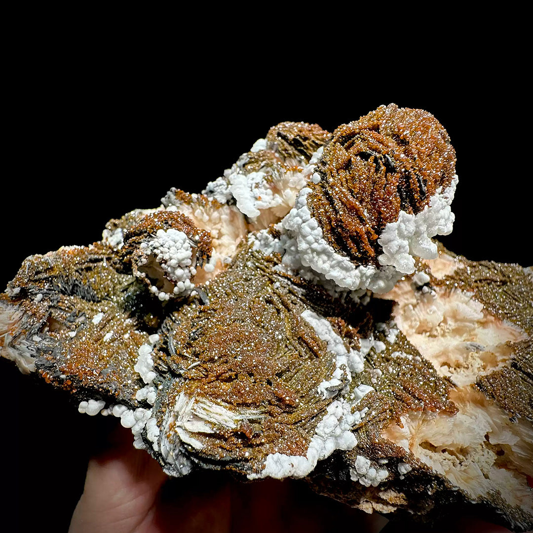 1280g Natural Cerussite Cluster with Calcite & Barite