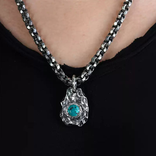 Wild Soul Turquoise Pendant in Sterling Silver