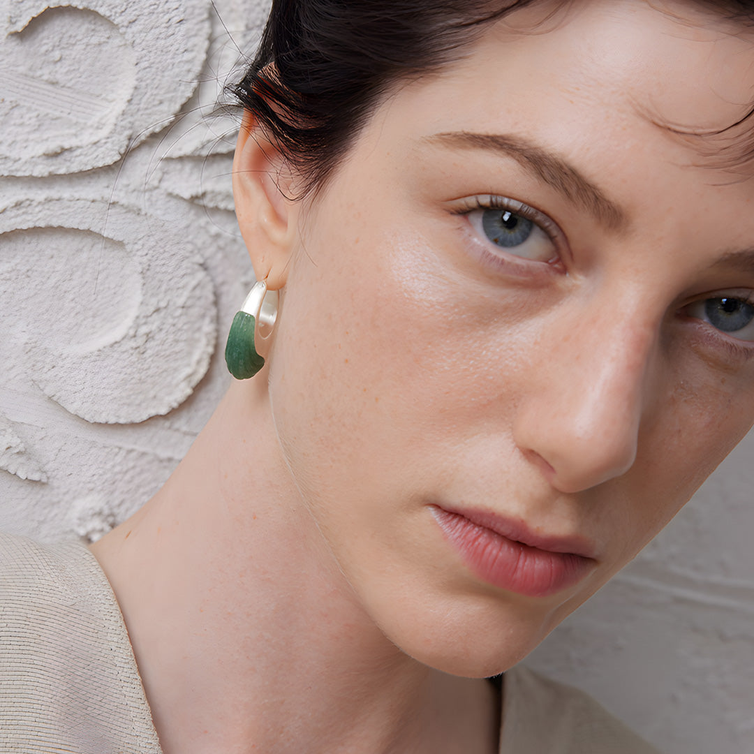 Meadow Flow Aventurine Jade Earrings