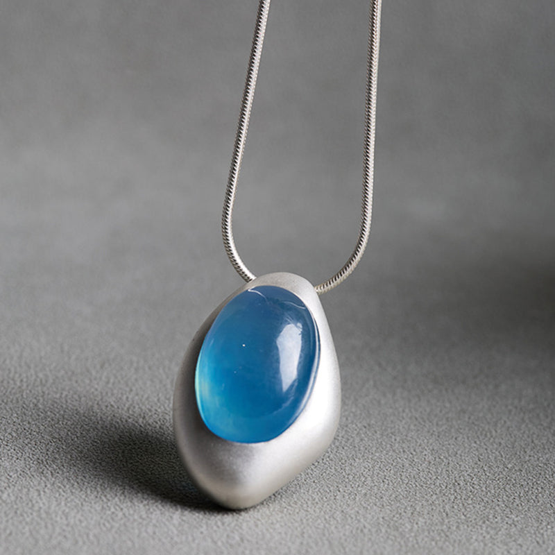 Ocean Charm Limited Aquamarine Crystal Pendant