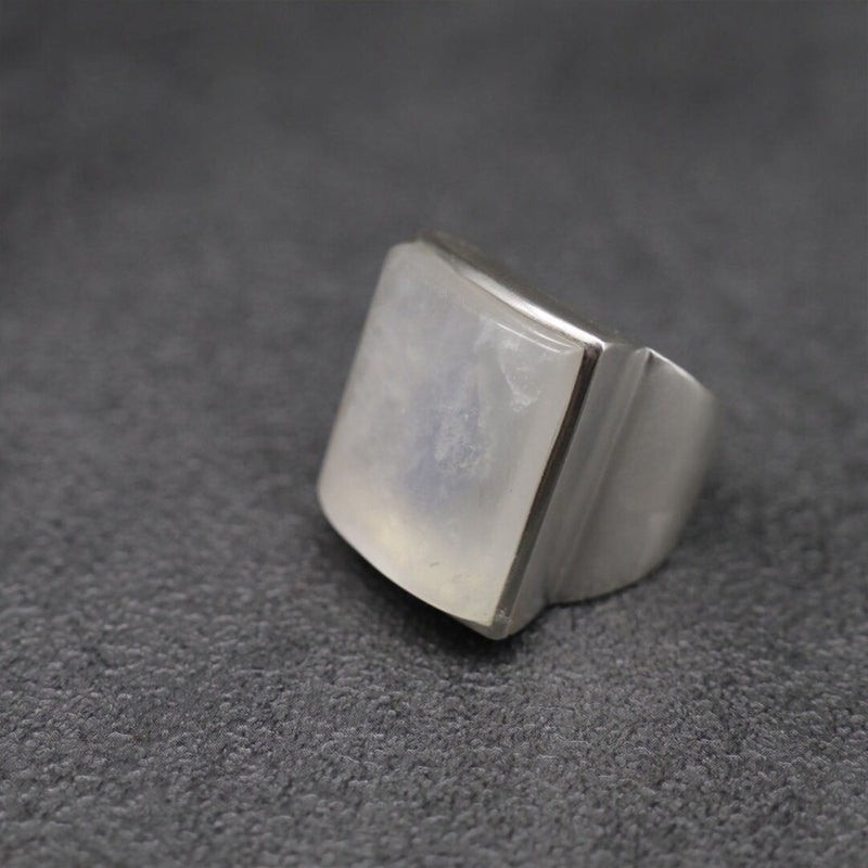 Lunar Glow Premium Square Moonstone Ring