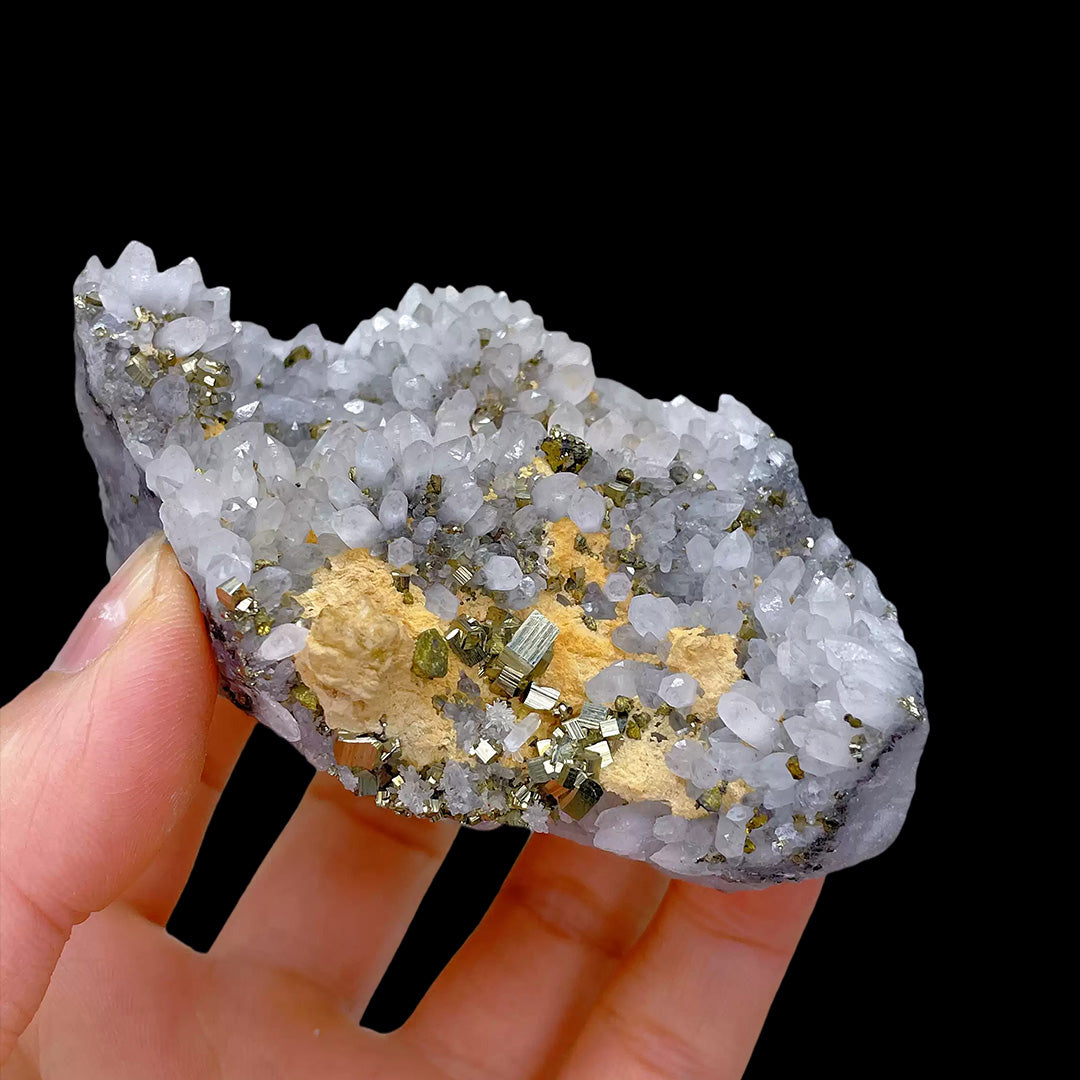 251g Crystal Cluster with Pyrite Paragenesis Mineral Specimen