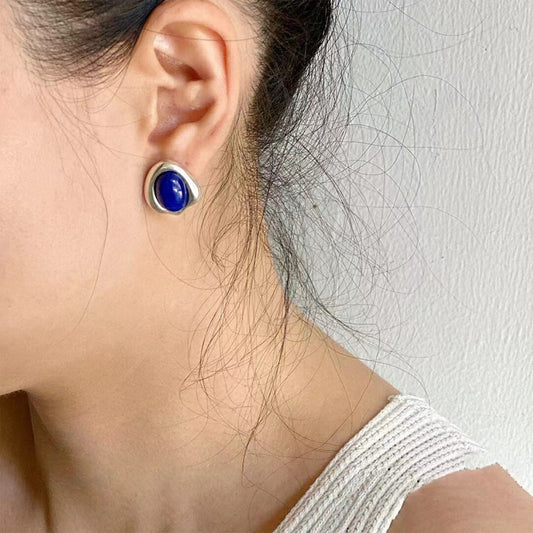 Intuition Gem Rare Lapis Lazuli Stud Earrings