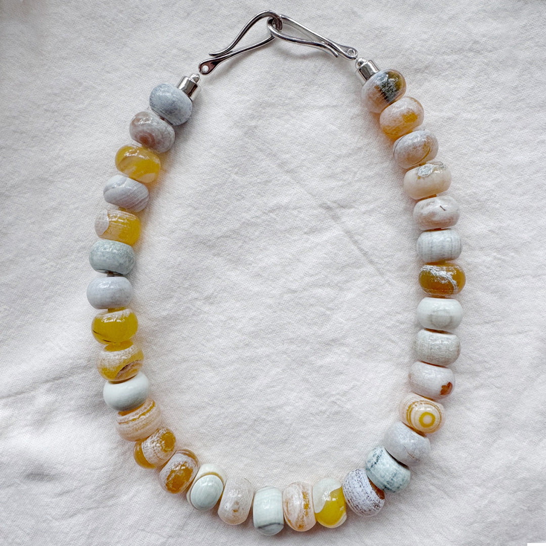 Sunbeam Energy Rainbow Agate Beaded Necklace
