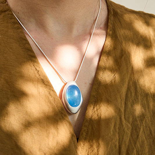 Ocean Charm Limited Aquamarine Crystal Pendant