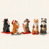 DIY Wooden Skiing Animal Painting Kit