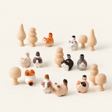 Mini Hand-Carved Wooden Cat DIY Kit