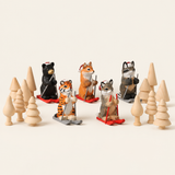 DIY Wooden Skiing Animal Painting Kit