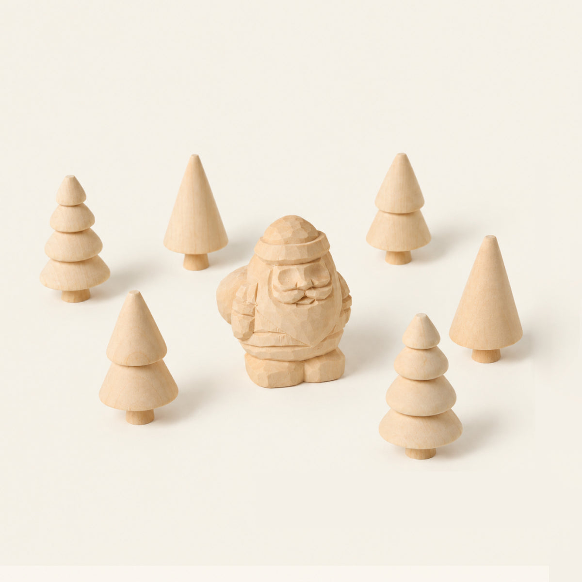 Unfinished Wooden Christmas Tree Craft Set