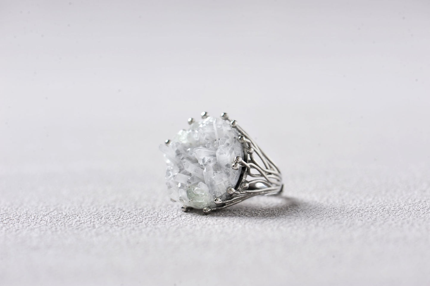 Sacred Lemurian Quartz Cluster Growth Ring